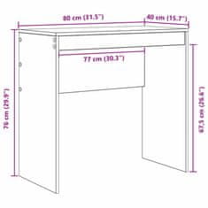 Vidaxl Miza Star les 80 x 40 x 76 cm Konstruiran les