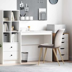 Vidaxl Miza Bela 90 x 40 x 76 cm Konstruiran les