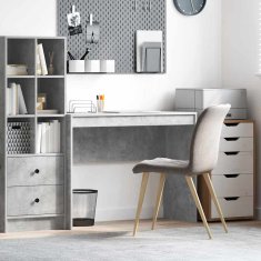 Vidaxl Miza Betonsko siva 100 x 40 x 76 cm Konstruiran les
