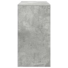Vidaxl Miza Betonsko siva 100 x 40 x 76 cm Konstruiran les