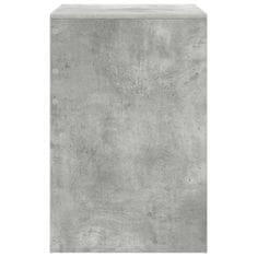 Vidaxl Miza Betonsko siva 60 x 50 x 76 cm Konstruiran les