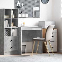Vidaxl Miza Betonsko siva 70 x 50 x 76 cm Konstruiran les