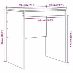Vidaxl Miza Star les 70 x 50 x 76 cm Konstruiran les