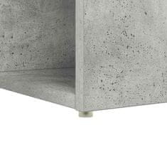Vidaxl Miza s polico Betonsko siva 108 x 55 x 103.5 cm Konstruiran les