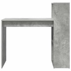 Vidaxl Miza s polico Betonsko siva 108 x 55 x 103.5 cm Konstruiran les