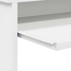 Vidaxl Miza s shrambnim prostorom s polico Bela 120.5 x 44 x 88.5 cm