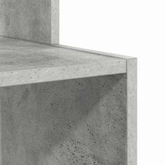 Vidaxl Miza s polico Betonsko siva 106 x 40 x 88.5 cm Konstruiran les