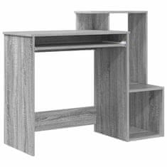 Vidaxl Miza s polico Siva Sonoma 106 x 40 x 88.5 cm Konstruiran les