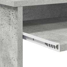 Vidaxl Miza s shrambnim prostorom Betonsko siva 120.5 x 44 x 88.5 cm