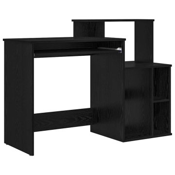Vidaxl Miza s shrambnim prostorom Črna Orehovina 120.5 x 44 x 88.5 cm