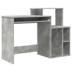 Vidaxl Miza s shrambnim prostorom Betonsko siva 120.5 x 44 x 88.5 cm