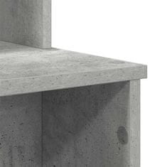 Vidaxl Miza s shrambnim prostorom Betonsko siva 120.5 x 44 x 88.5 cm