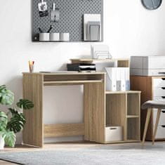 Vidaxl Miza s shrambnim prostorom sonoma hrast 120.5 x 44 x 88.5 cm