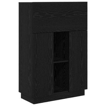 Vidaxl Deska Črna Orehovina 71,5 x 31,5 x 106,5 cm Konstruiran les