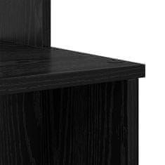 Vidaxl Miza s shrambnim prostorom Črna Orehovina 120.5 x 44 x 88.5 cm