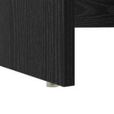 Vidaxl Miza s shrambnim prostorom Črna Orehovina 120.5 x 44 x 88.5 cm