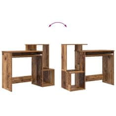 Vidaxl Miza s shrambnim prostorom Star les 120.5 x 44 x 88.5 cm
