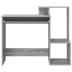 Vidaxl Miza s polico Siva Sonoma 106 x 40 x 88.5 cm Konstruiran les