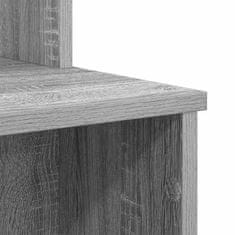 Vidaxl Miza s shrambnim prostorom Siva sonoma 120.5 x 44 x 88.5 cm