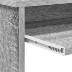 Vidaxl Miza s shrambnim prostorom Siva sonoma 120.5 x 44 x 88.5 cm