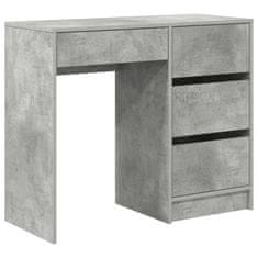 Vidaxl Miza s predalom Betonsko siva 90 x 37.5 x 75 cm Konstruiran les
