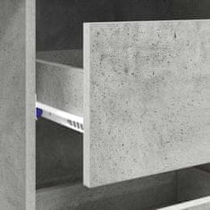 Vidaxl Miza s predalom Betonsko siva 90 x 37.5 x 75 cm Konstruiran les