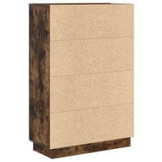 Vidaxl Deska Dimljeni hrast 71,5 x 31,5 x 106,5 cm Konstruiran les