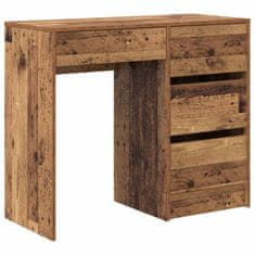 Vidaxl Miza s predalom Star les 90 x 37.5 x 75 cm Konstruiran les