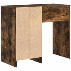 Vidaxl Miza s predalom Dimljeni oreh 90 x 37.5 x 75 cm Konstruiran les