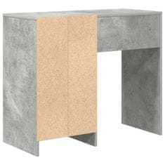 Vidaxl Miza s predalom Betonsko siva 90 x 37.5 x 75 cm Konstruiran les