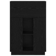 Vidaxl Deska Črna Orehovina 71,5 x 31,5 x 106,5 cm Konstruiran les