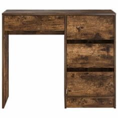 Vidaxl Miza s predalom Dimljeni oreh 90 x 37.5 x 75 cm Konstruiran les
