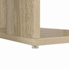 Vidaxl Miza s shranjevanjem s polico sonoma hrast 130 x 50.5 x 75 cm