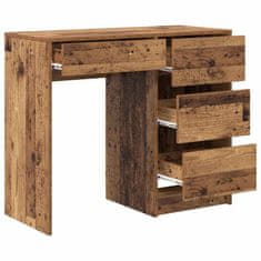 Vidaxl Miza s predalom Star les 90 x 37.5 x 75 cm Konstruiran les