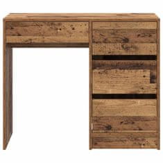 Vidaxl Miza s predalom Star les 90 x 37.5 x 75 cm Konstruiran les