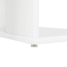 Vidaxl Miza s shranjevanjem Bela 130 x 50.5 x 75 cm Konstruiran les