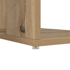 Vidaxl Miza s shranjevanjem s polico artisan hrast 130 x 50.5 x 75 cm