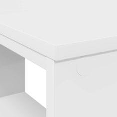 Vidaxl Miza s polico Bela 90 x 50 x 75 cm Konstruiran les