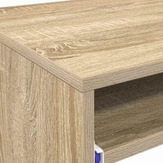 Vidaxl Miza s polico sonoma hrast 77,5 x 43 x 79 cm Konstruiran les
