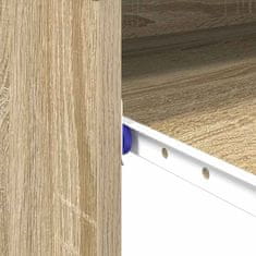 Vidaxl Miza s polico sonoma hrast 77,5 x 43 x 79 cm Konstruiran les