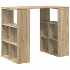 Vidaxl Miza s polico sonoma hrast 90 x 50 x 75 cm Konstruiran les