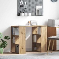 Vidaxl Miza s polico artisan hrast 90 x 50 x 75 cm Konstruiran les