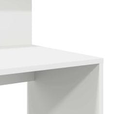 Vidaxl Miza s shranjevanjem Bela 90 x 48 x 101.5 cm Konstruiran les