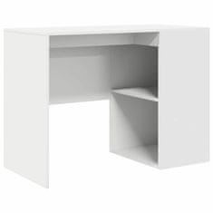 Vidaxl Kotniška miza s predalom Bela 102 x 50 x 75 cm Konstruiran les