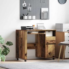 Vidaxl Miza na kolesih Star les 91 x 50 x 77 cm Konstruiran les