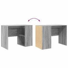 Vidaxl Miza s polico Siva Sonoma 102 x 50 x 75 cm Konstruiran les