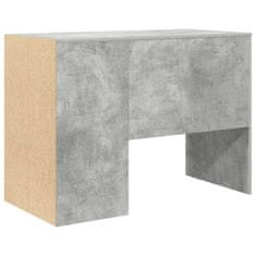 Vidaxl Miza s polico Betonsko siva 102 x 50 x 75 cm Konstruiran les