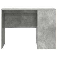Vidaxl Miza s polico Betonsko siva 102 x 50 x 75 cm Konstruiran les