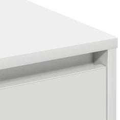 Vidaxl Stranska omarica z vrati Bela 71 x 34,5 x 75 cm Konstruiran les