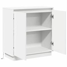 Vidaxl Stranska omarica z vrati Bela 71 x 34,5 x 75 cm Konstruiran les